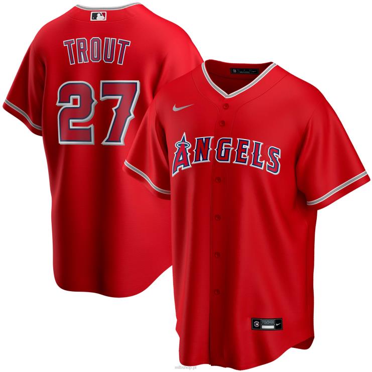 Los Angeles Angels Mike Trout Nike Czerwona replika alternatywnej koszulki gracza młodzież 0J02V154 MLB Jerseys