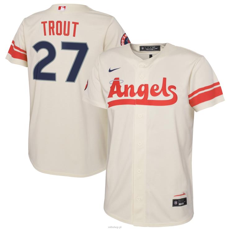 Los Angeles Angels Mike Trout Nike Kremowa replika koszulki gracza 2022 City Connect młodzież 0J02V666 MLB Jerseys