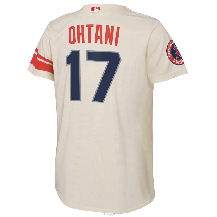 Los Angeles Angels Shohei Ohtani Nike kremowa replika koszulki gracza 2022 City Connect młodzież 0J02V388 MLB Jerseys