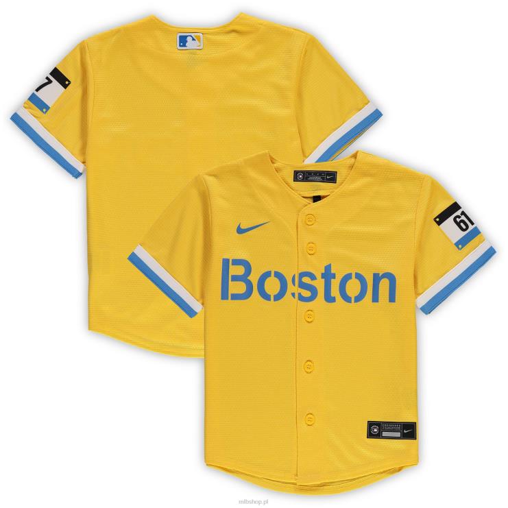 Replika koszulki drużyny Boston Red Sox Nike Gold City Connect przedszkole 0J02V1405 MLB Jerseys