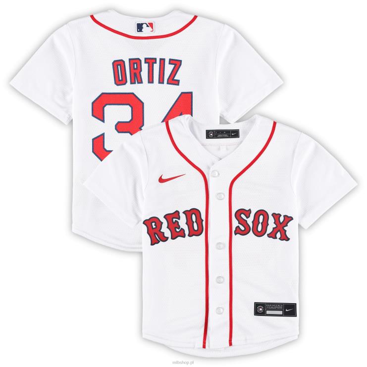 boston red sox david ortiz biała replika koszulki zespołu Hall of Fame 2022 przedszkole 0J02V1130 MLB Jerseys