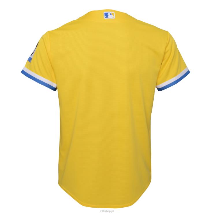 boston red sox nike złoto/jasnoniebieska replika koszulki drużyny city connect młodzież 0J02V1185 MLB Jerseys