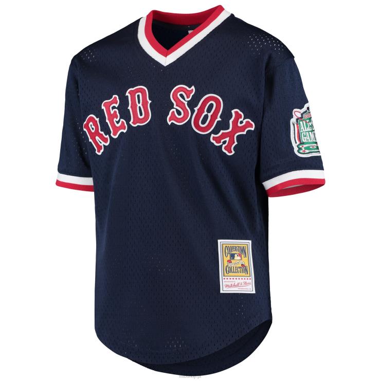 boston red sox pedro martinez mitchell & ness navy cooperstown kolekcja siatkowa koszulka treningowa mrugnięcia młodzież 0J02V1152 MLB Jerseys