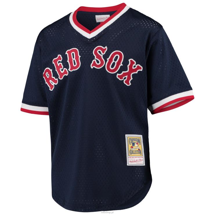 boston red sox wade boggs mitchell & ness navy cooperstown kolekcja siatkowa koszulka treningowa mrugnięcia młodzież 0J02V1304 MLB Jerseys