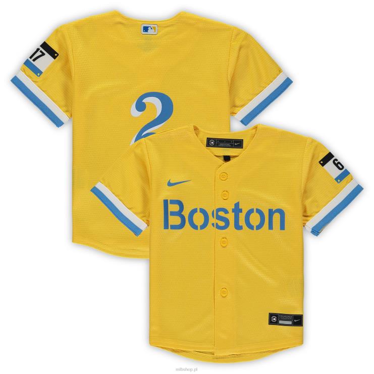 replika koszulki gracza boston red sox xander bogaerts nike gold city connect maluch 0J02V1203 MLB Jerseys