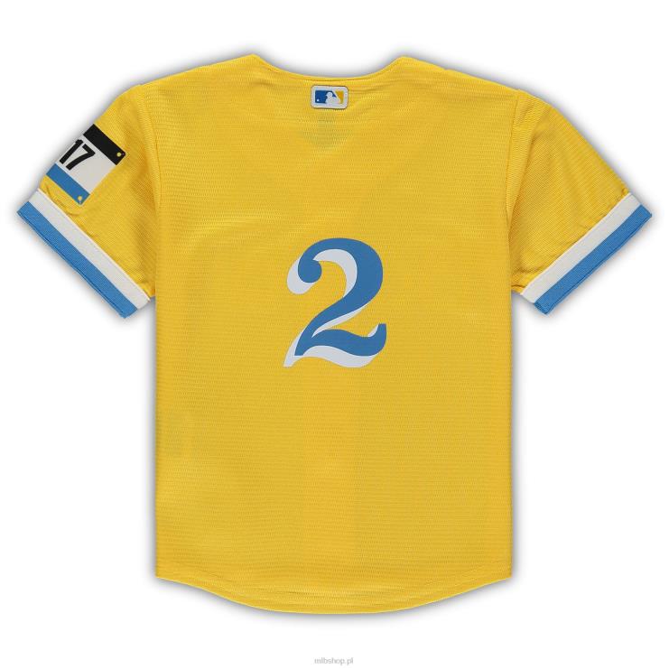 replika koszulki gracza boston red sox xander bogaerts nike gold city connect maluch 0J02V1203 MLB Jerseys