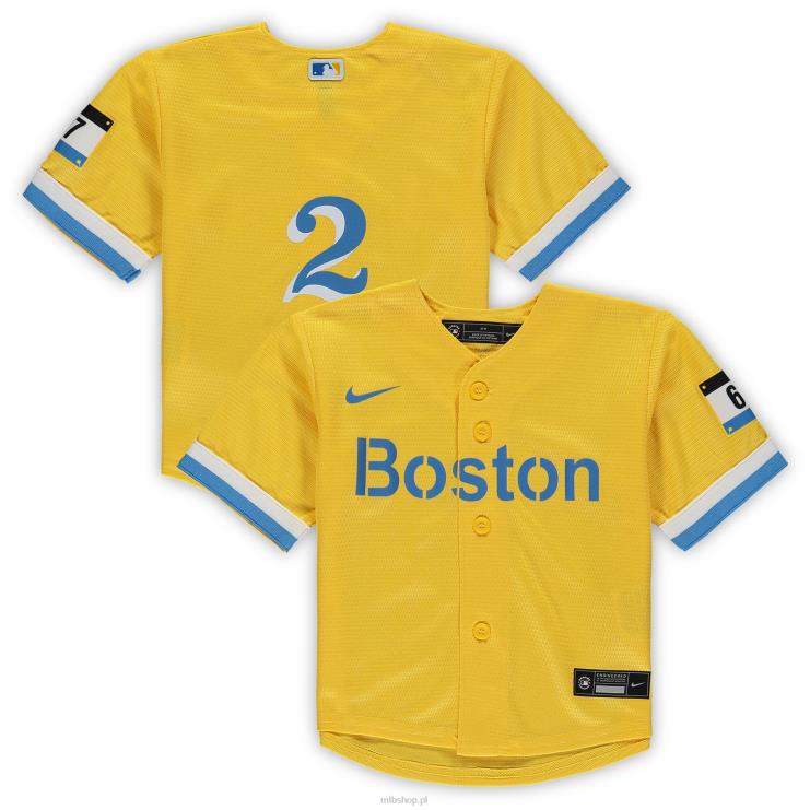 replika koszulki nike gold city connect boston red sox xander bogaerts Dziecko 0J02V1276 MLB Jerseys