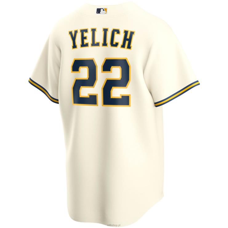 Milwaukee brewers christian yelich nike kremowa replika domowej koszulki gracza młodzież 0J02V1174 MLB Jerseys