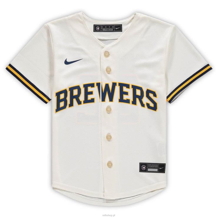Milwaukee brewers christian yelich nike kremowa replika domowej koszulki gracza przedszkole 0J02V1351 MLB Jerseys