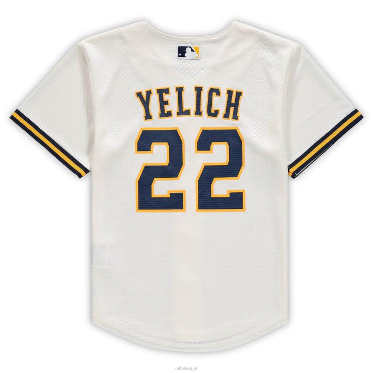 Milwaukee brewers christian yelich nike kremowa replika domowej koszulki gracza przedszkole 0J02V1351 MLB Jerseys