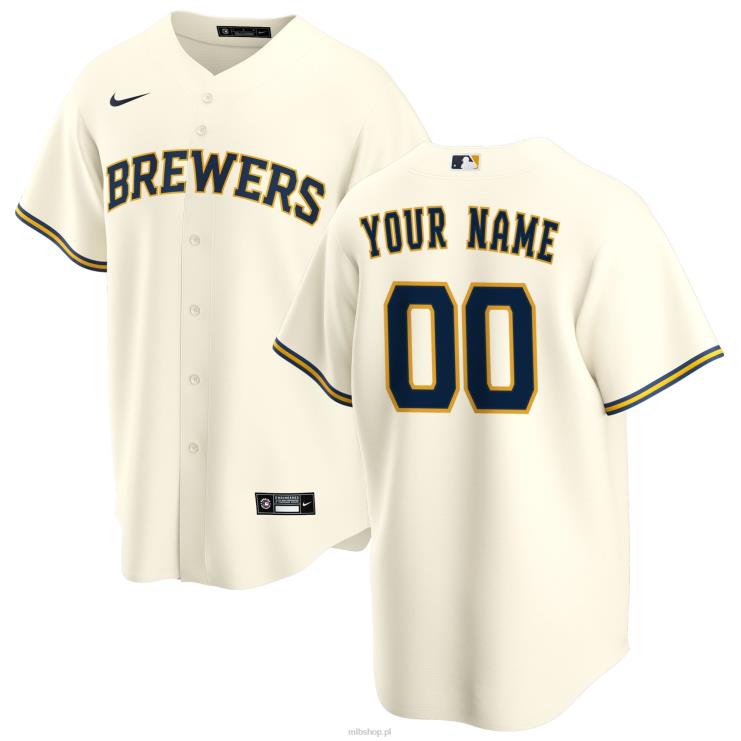 Milwaukee brewers nike kremowa replika domowej koszulki na zamówienie młodzież 0J02V1189 MLB Jerseys