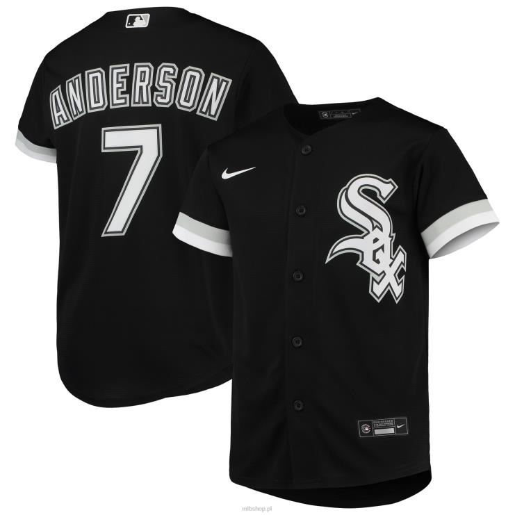 czarna replika koszulki gracza chicago white sox tim anderson nike młodzież 0J02V625 MLB Jerseys