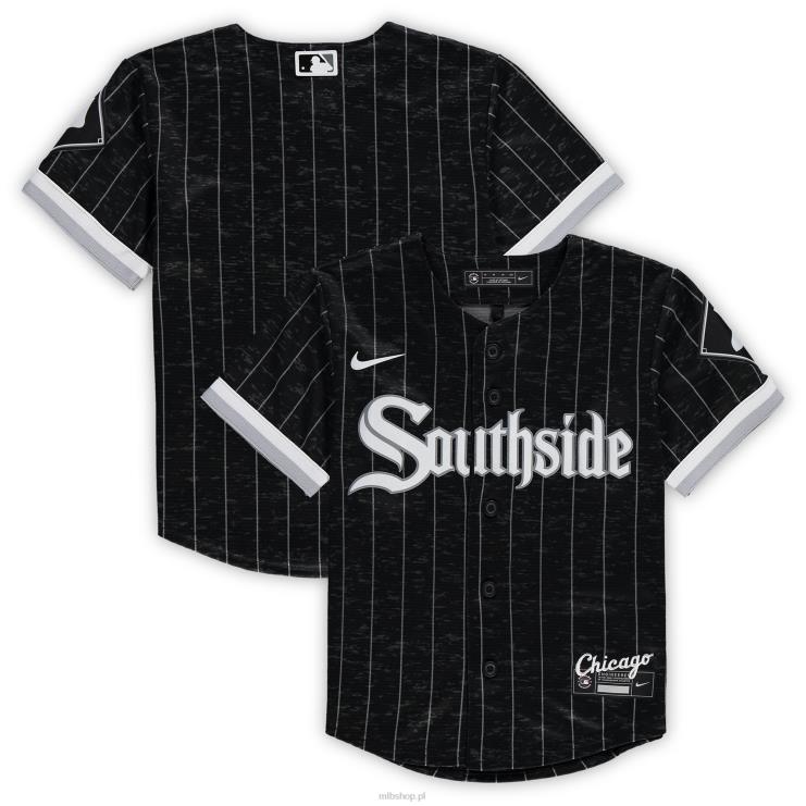 czarno-szara replika koszulki drużyny Nike Chicago White Sox City Connect przedszkole 0J02V1419 MLB Jerseys