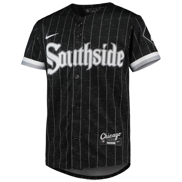 replika koszulki gracza chicago white sox luis robert nike w kolorze czarnym/antracytowym city connect młodzież 0J02V1463 MLB Jerseys