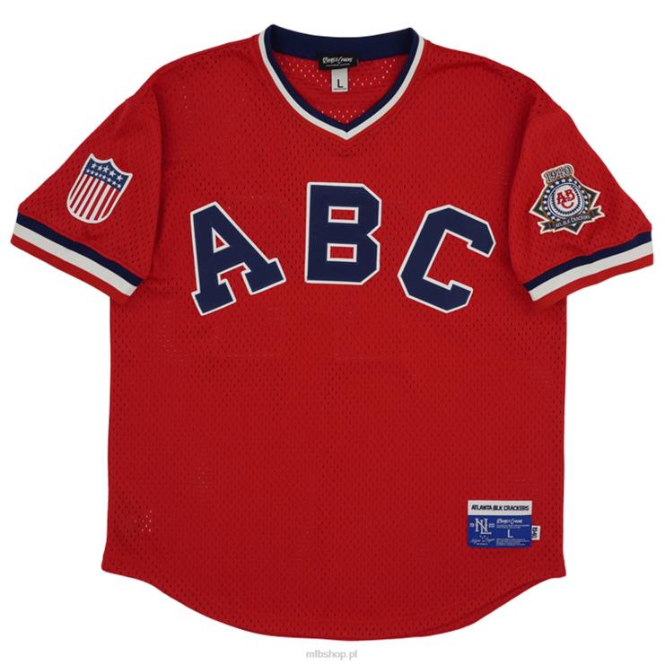 Atlanta czarna koszulka typu crackers #44 replika czerwonej siateczki z dekoltem w szpic młodzież 0J02V1522 MLB Jerseys
