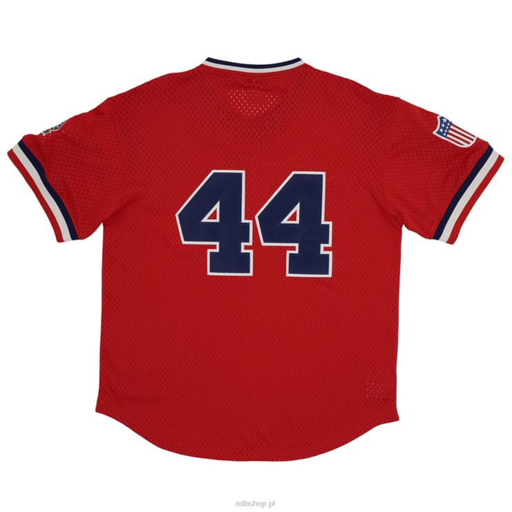 Atlanta czarna koszulka typu crackers #44 replika czerwonej siateczki z dekoltem w szpic młodzież 0J02V1522 MLB Jerseys