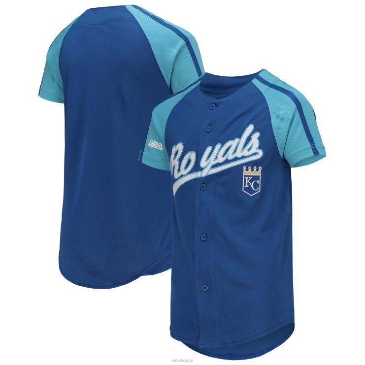 Kansas City Royals z przeszyciami na koszulce z logo drużyny królewskiej młodzież 0J02V1504 MLB Jerseys