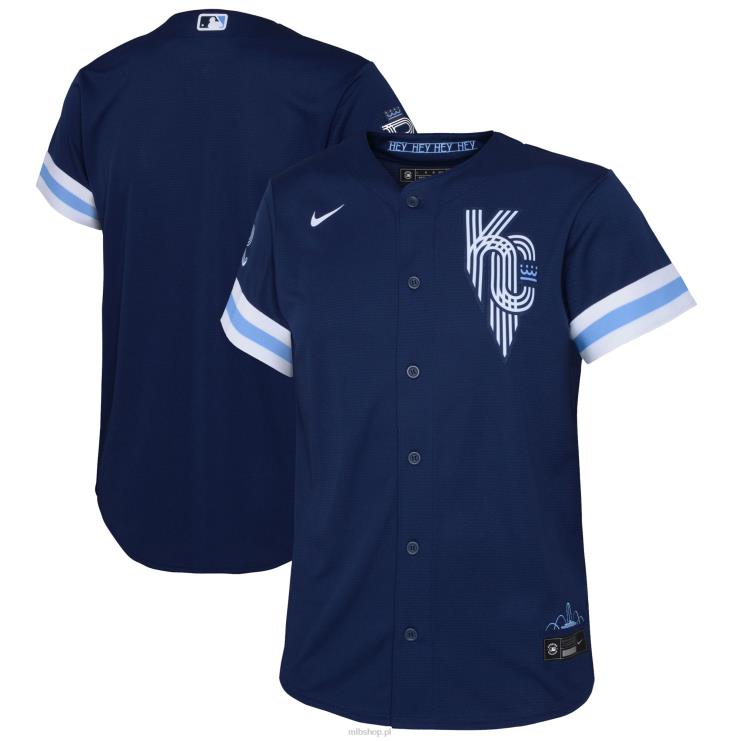 Replika koszulki Kansas City Royals Nike Navy 2022 City Connect młodzież 0J02V1278 MLB Jerseys