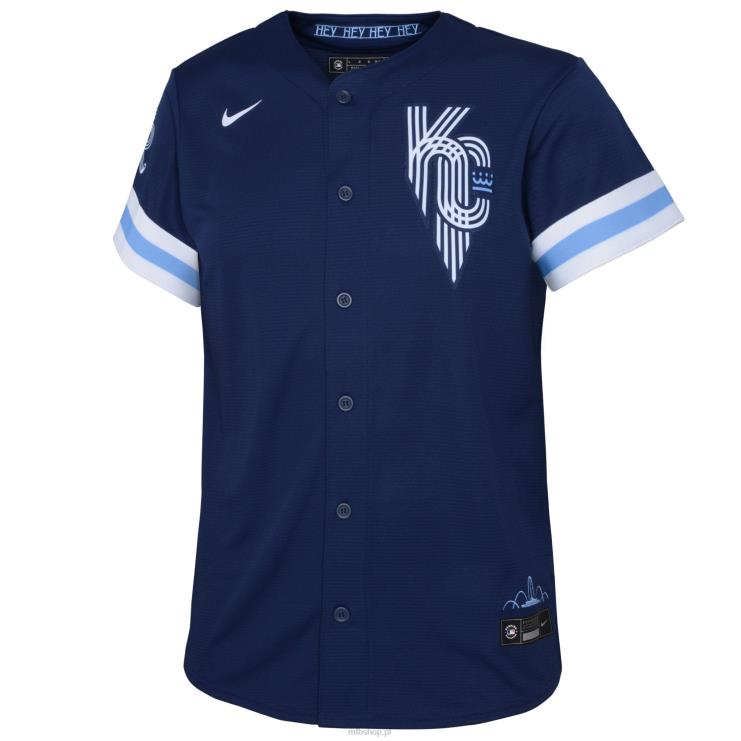 Replika koszulki Kansas City Royals Nike Navy 2022 City Connect maluch 0J02V1490 MLB Jerseys