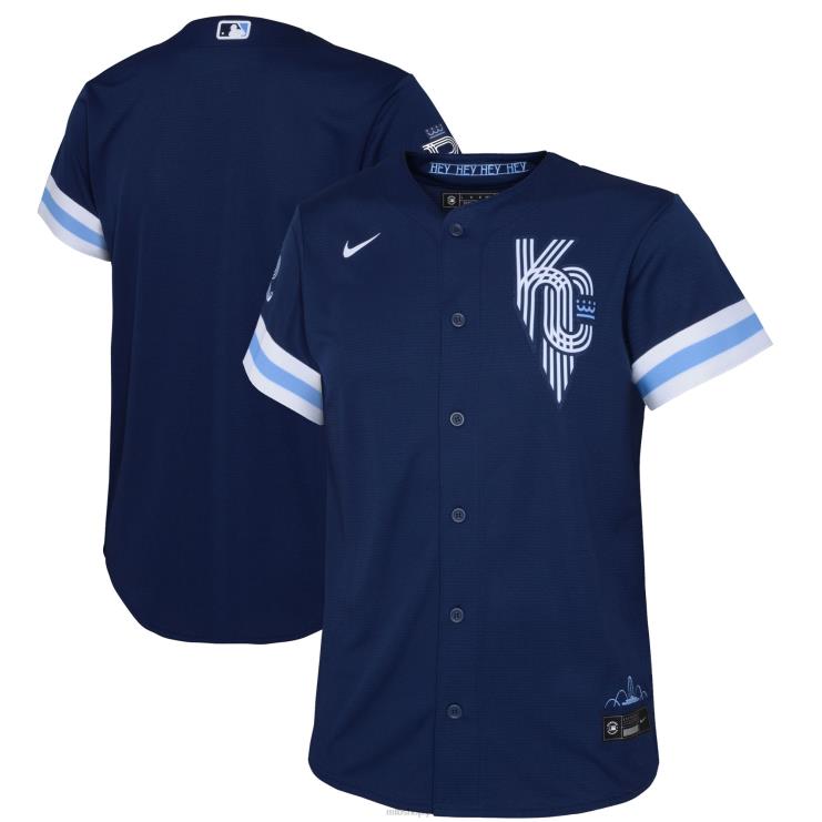 Replika koszulki Kansas City Royals Nike Navy 2022 City Connect przedszkole 0J02V1385 MLB Jerseys