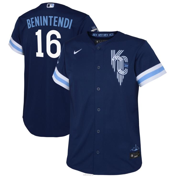 kansas city royals andrew benintendi nike granatowa 2022 city connect replika koszulki gracza młodzież 0J02V1371 MLB Jerseys