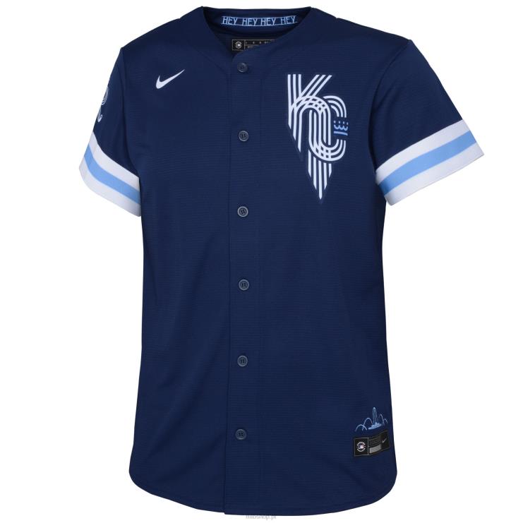 kansas city royals andrew benintendi nike granatowa 2022 city connect replika koszulki gracza młodzież 0J02V1371 MLB Jerseys