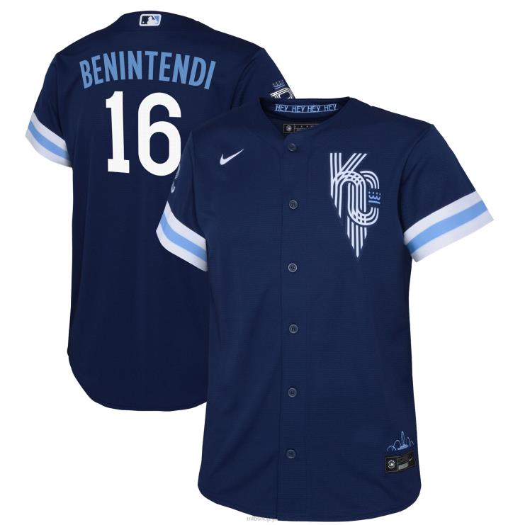 kansas city royals andrew benintendi nike granatowa 2022 city connect replika koszulki gracza maluch 0J02V1437 MLB Jerseys