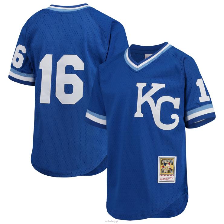 kansas city royals bo jackson mitchell & ness royal cooperstown kolekcja siatkowa koszulka do ćwiczeń mrugnięcia młodzież 0J02V1063 MLB Jerseys