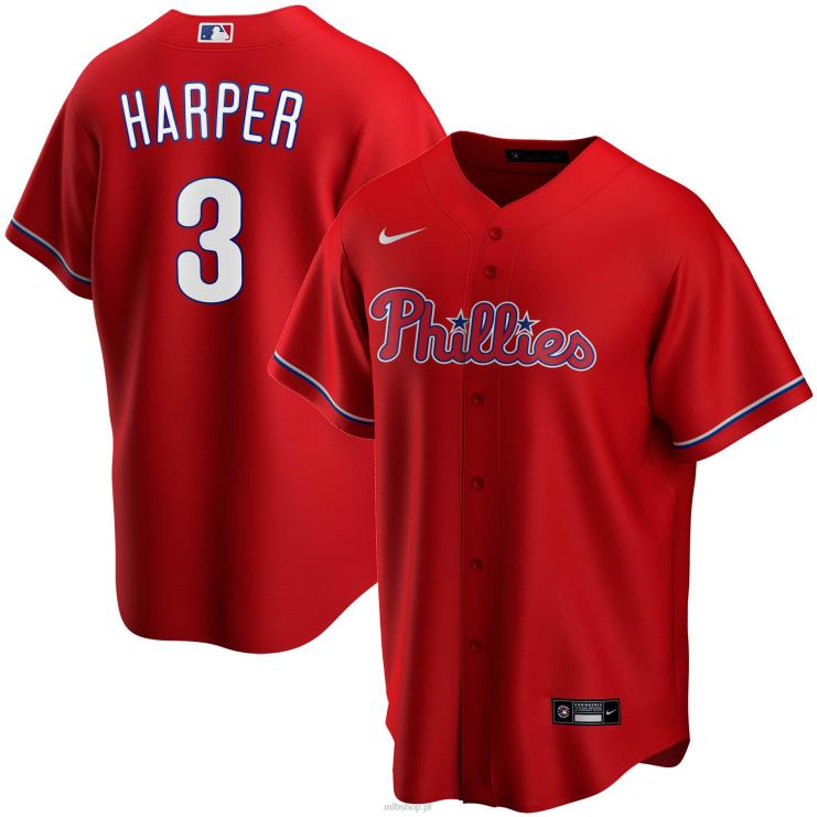 philadelphia phillies bryce harper nike czerwona replika alternatywnej koszulki gracza młodzież 0J02V217 MLB Jerseys