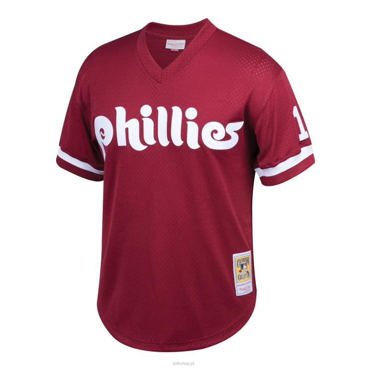 philadelphia phillies darren daulton mitchell & ness bordowa kolekcja cooperstown siatkowa koszulka treningowa mrugnięcia młodzież 0J02V914 MLB Jerseys
