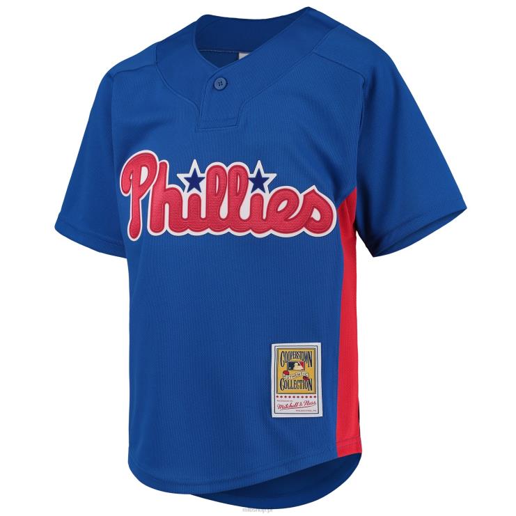 philadelphia phillies roy halladay mitchell & ness kolekcja royal cooperstown siatkowa koszulka treningowa mrugnięcia młodzież 0J02V1249 MLB Jerseys