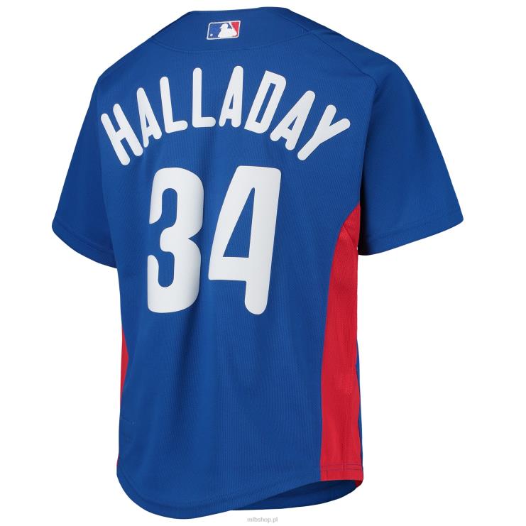 philadelphia phillies roy halladay mitchell & ness kolekcja royal cooperstown siatkowa koszulka treningowa mrugnięcia młodzież 0J02V1249 MLB Jerseys