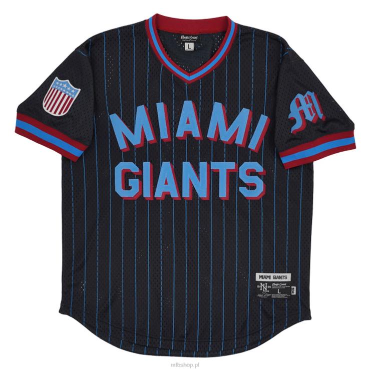 Miami Gigants # 8 replika koszulki z czarną siateczką z dekoltem w szpic młodzież 0J02V1585 MLB Jerseys