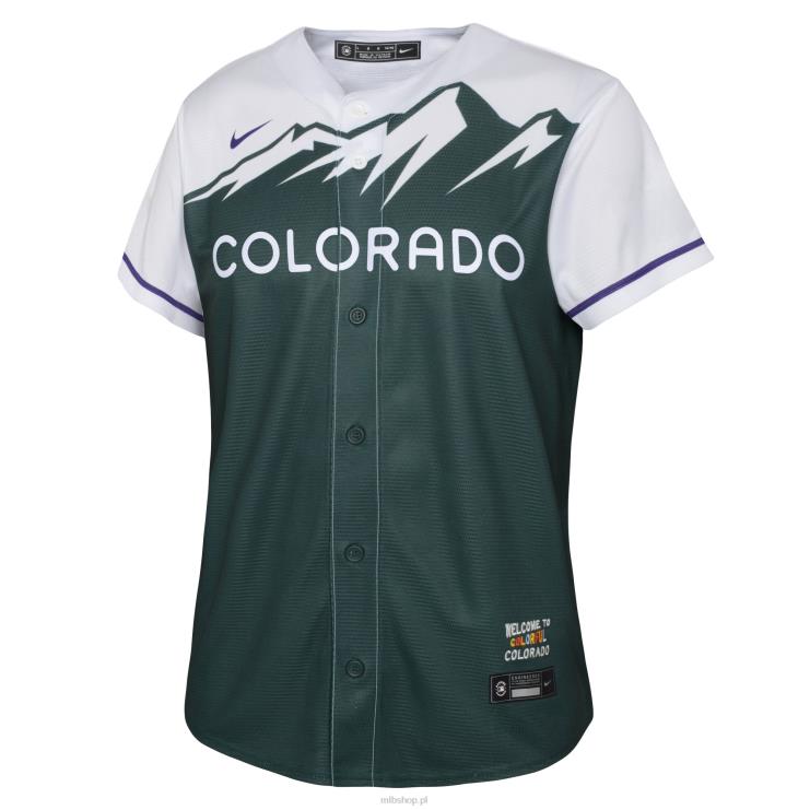 kolorado rockies kris bryant nike zielona replika koszulki gracza 2022 city connect młodzież 0J02V1306 MLB Jerseys