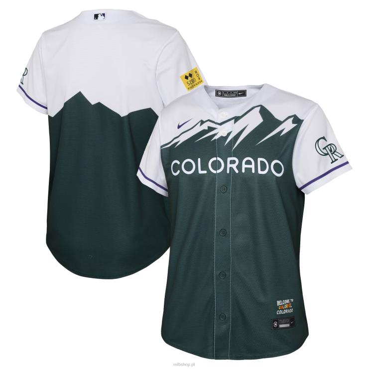 replika koszulki zespołu colorado rockies nike green 2022 city connect młodzież 0J02V1403 MLB Jerseys