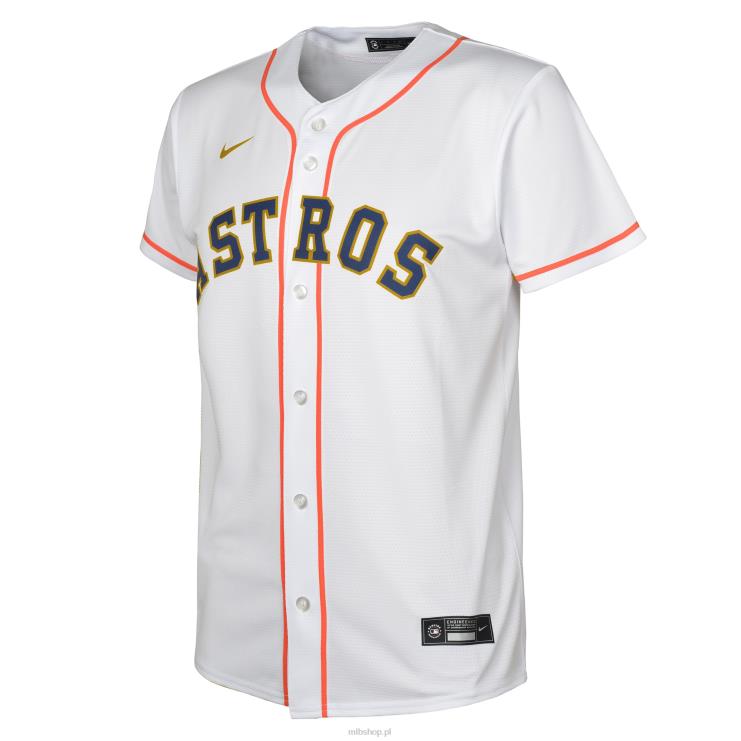 houston astros alex bregman nike biało-złota replika koszulki gracza 2023 ze złotej kolekcji młodzież 0J02V703 MLB Jerseys