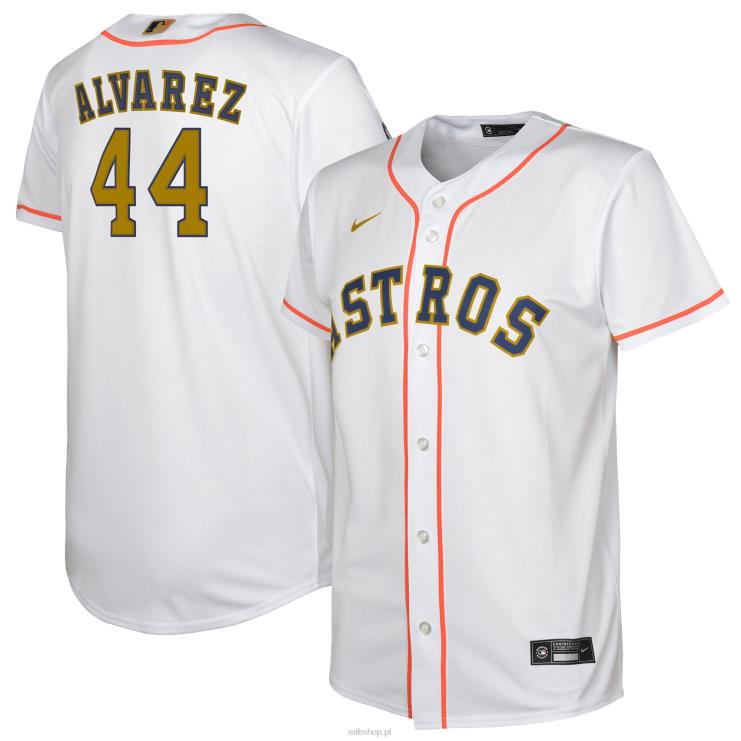 houston astros yordan alvarez nike biało-złota replika koszulki gracza z kolekcji 2023 złota młodzież 0J02V644 MLB Jerseys