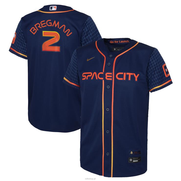 replika koszulki gracza Houston Astros Alex Bregman Nike Navy 2022 City Connect młodzież 0J02V550 MLB Jerseys