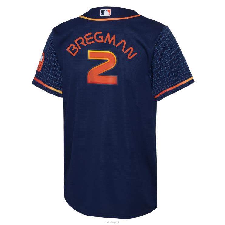 replika koszulki gracza Houston Astros Alex Bregman Nike Navy 2022 City Connect młodzież 0J02V550 MLB Jerseys