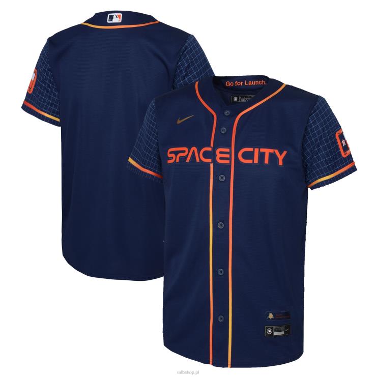replika koszulki houston astros nike navy 2022 city connect Dziecko 0J02V1539 MLB Jerseys