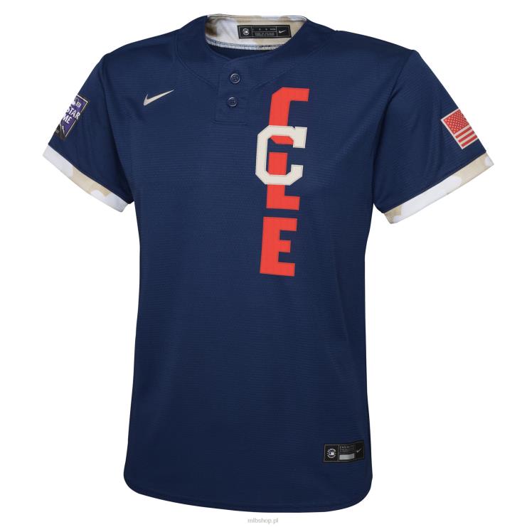 granatowa koszulka meczowa 2021 Nike Cleveland Indians młodzież 0J02V1548 MLB Jerseys