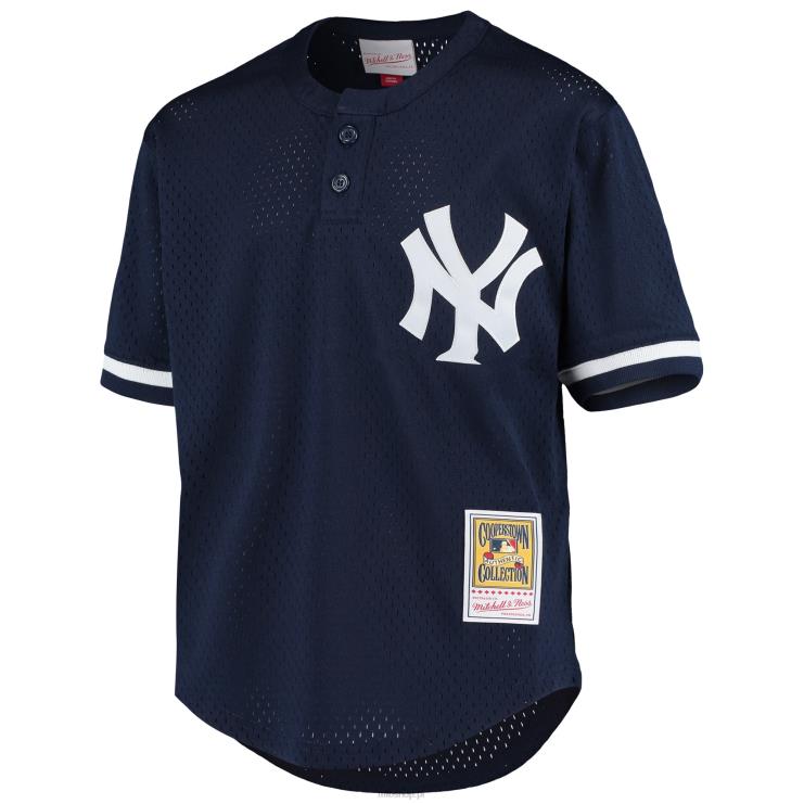 New York Yankees derek jeter mitchell & ness granatowa kolekcja cooperstown siatkowa koszulka treningowa mrugnięcia młodzież 0J02V296 MLB Jerseys