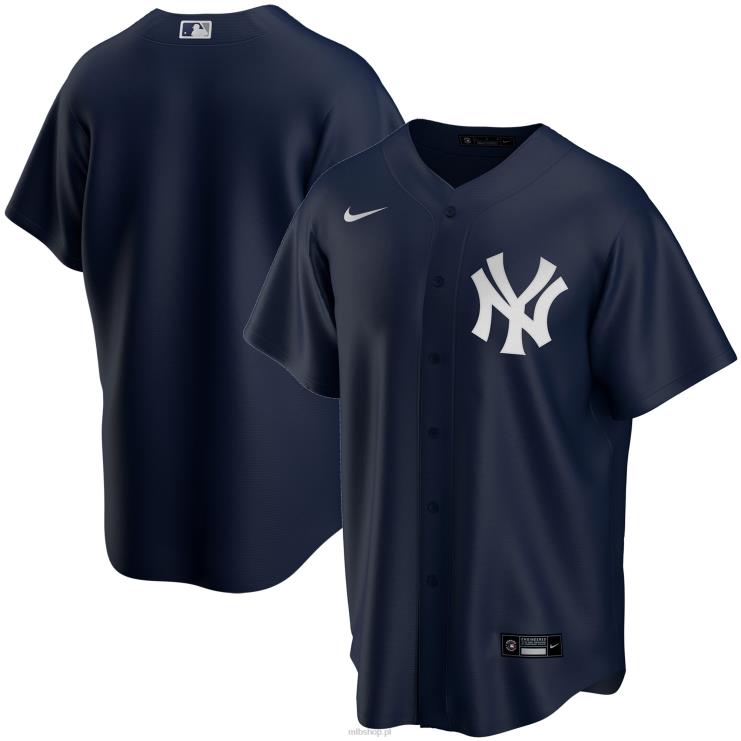 granatowa replika koszulki zespołu New York Yankees Nike młodzież 0J02V1547 MLB Jerseys