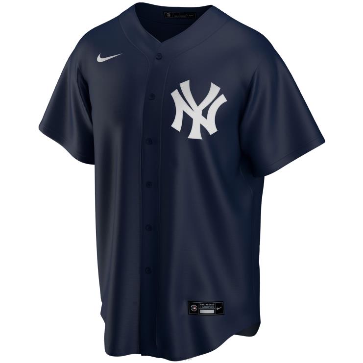 granatowa replika koszulki zespołu New York Yankees Nike młodzież 0J02V1547 MLB Jerseys