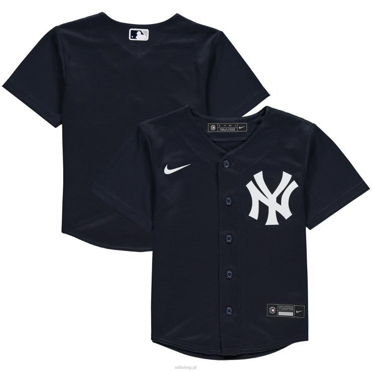 granatowa replika koszulki zespołu New York Yankees Nike przedszkole 0J02V1564 MLB Jerseys
