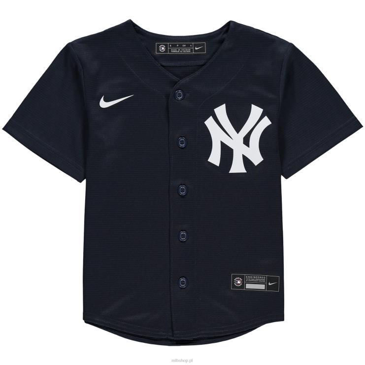 granatowa replika koszulki zespołu New York Yankees Nike przedszkole 0J02V1564 MLB Jerseys