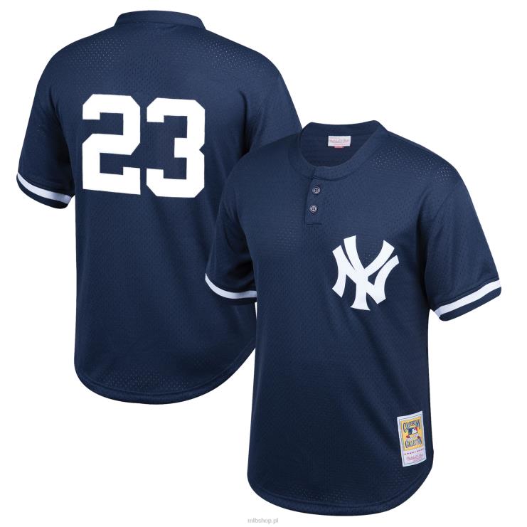 new york yankees don mattingly mitchell & ness navy cooperstown kolekcja siatkowa koszulka treningowa mrugnięcia młodzież 0J02V1008 MLB Jerseys
