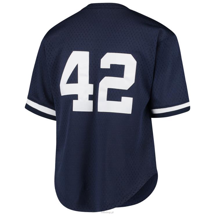 new york yankees mariano rivera mitchell & ness granatowa kolekcja cooperstown siatkowa koszulka treningowa mrugnięcia młodzież 0J02V553 MLB Jerseys