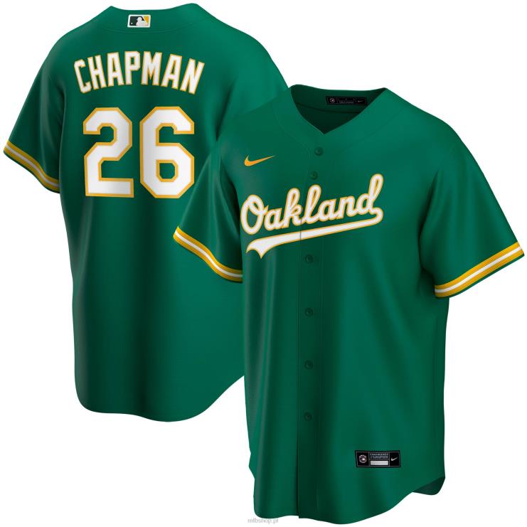 Oakland lekkoatletyka matt chapman nike kelly zielona alternatywna replika koszulki gracza młodzież 0J02V1384 MLB Jerseys