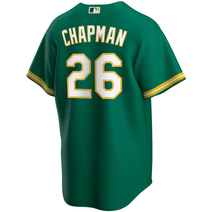 Oakland lekkoatletyka matt chapman nike kelly zielona alternatywna replika koszulki gracza młodzież 0J02V1384 MLB Jerseys